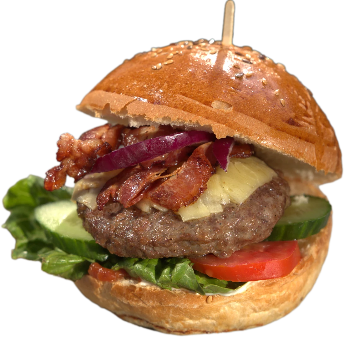 Domácí hamburger z kempu Bílý Kámen