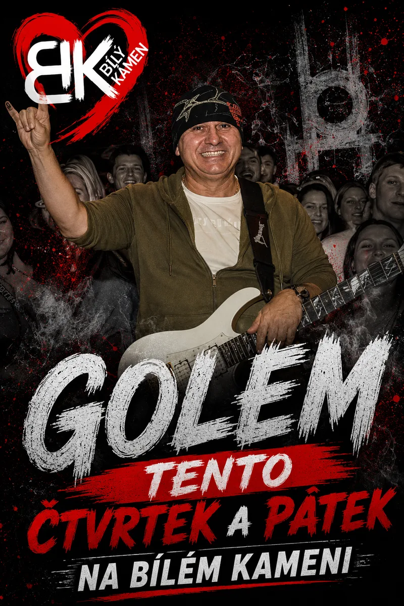 Golem — živá hudba na terase, každý čtvrtek a pátek na Bílém Kameni