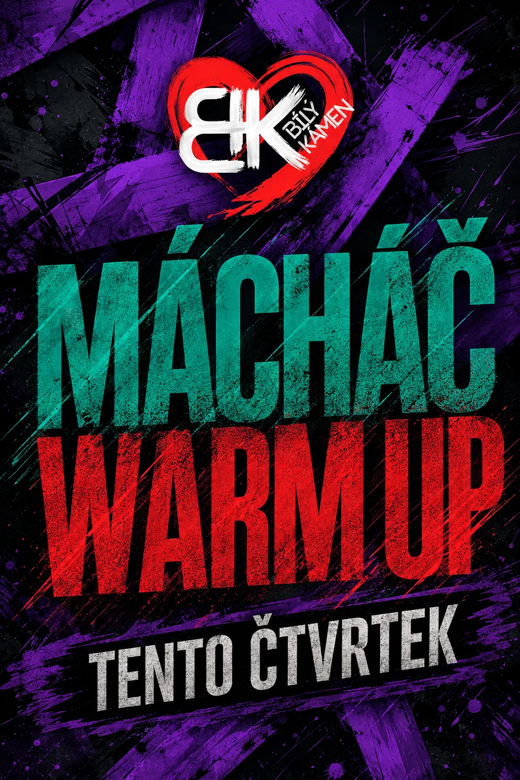Plakát Mácháč Warm-up ve čtvrtek 13. 8. 2026 na Bílém Kameni